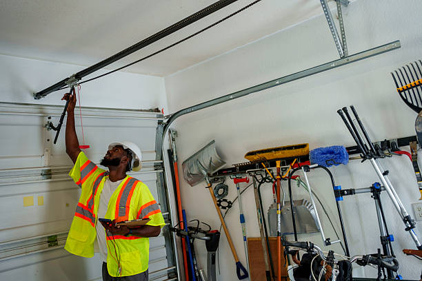 Professional Garage Door Panel Replacement technician working in Solana Beach, CA
